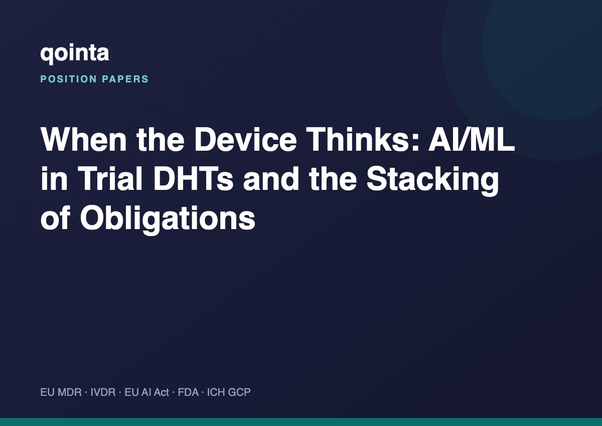When the Device Thinks: AI/ML in Trial DHTs and the Stacking of Obligations