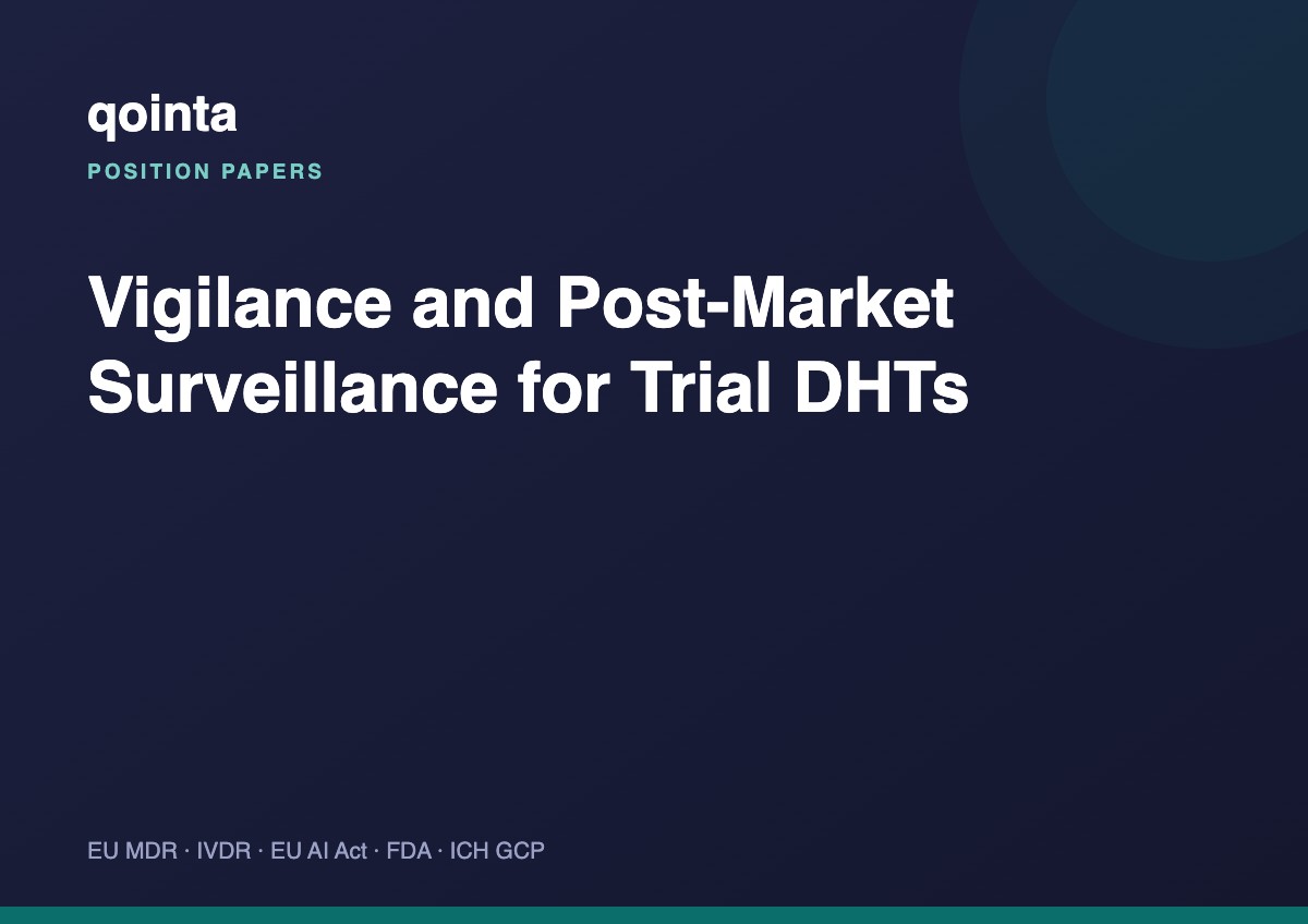 Vigilance and Post-Market Surveillance for Trial DHTs
