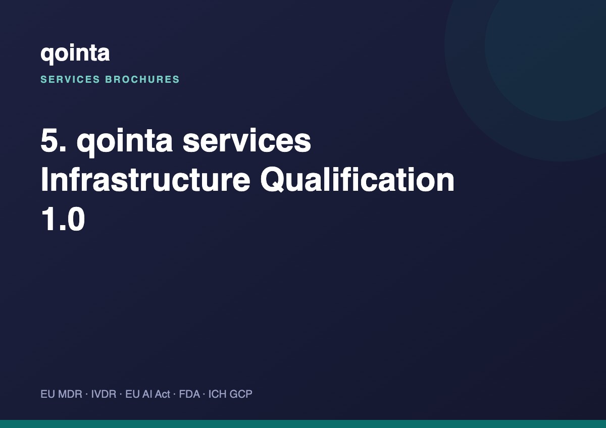 Infrastructure Qualification — service brochure