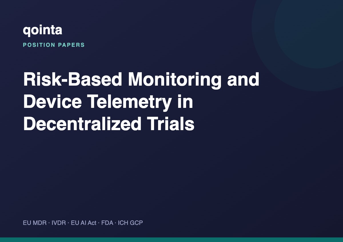 Risk-Based Monitoring and Device Telemetry in Decentralised Trials