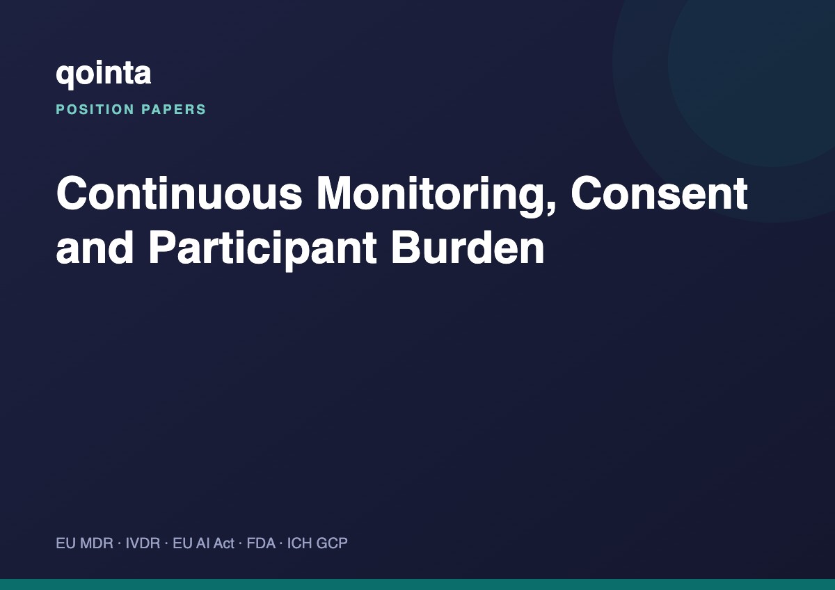 Continuous Monitoring, Consent and Participant Burden