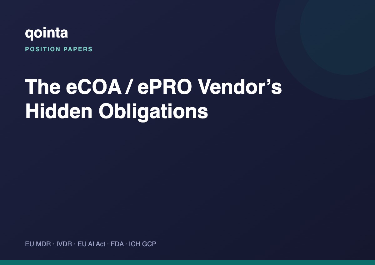 The eCOA / ePRO Vendor’s Hidden Obligations