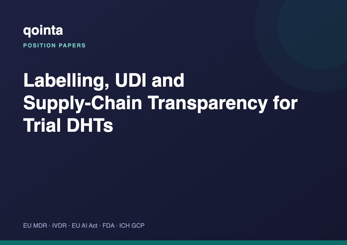 Labelling, UDI and Supply-Chain Transparency for Trial DHTs