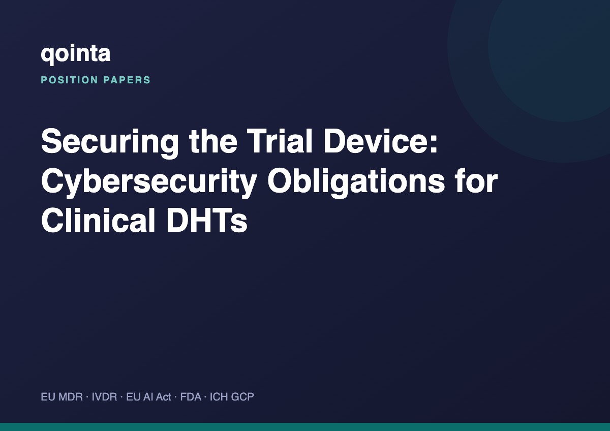 Securing the Trial Device: Cybersecurity Obligations for Clinical DHTs